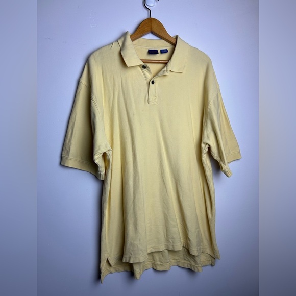 Pendleton Other - Vintage Men Pendleton Polo Shirt Size L  Yellow Butter 100% cotton Natural